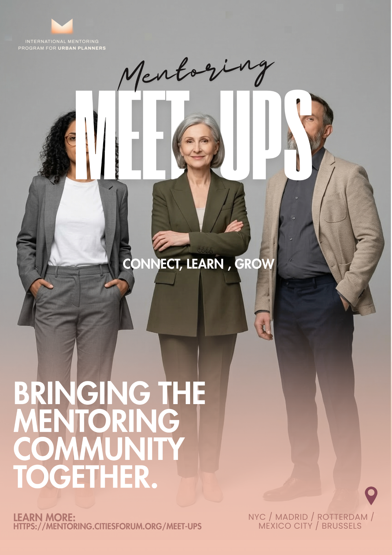 Mentoring meet-ups poster: bringing the mentoring community together