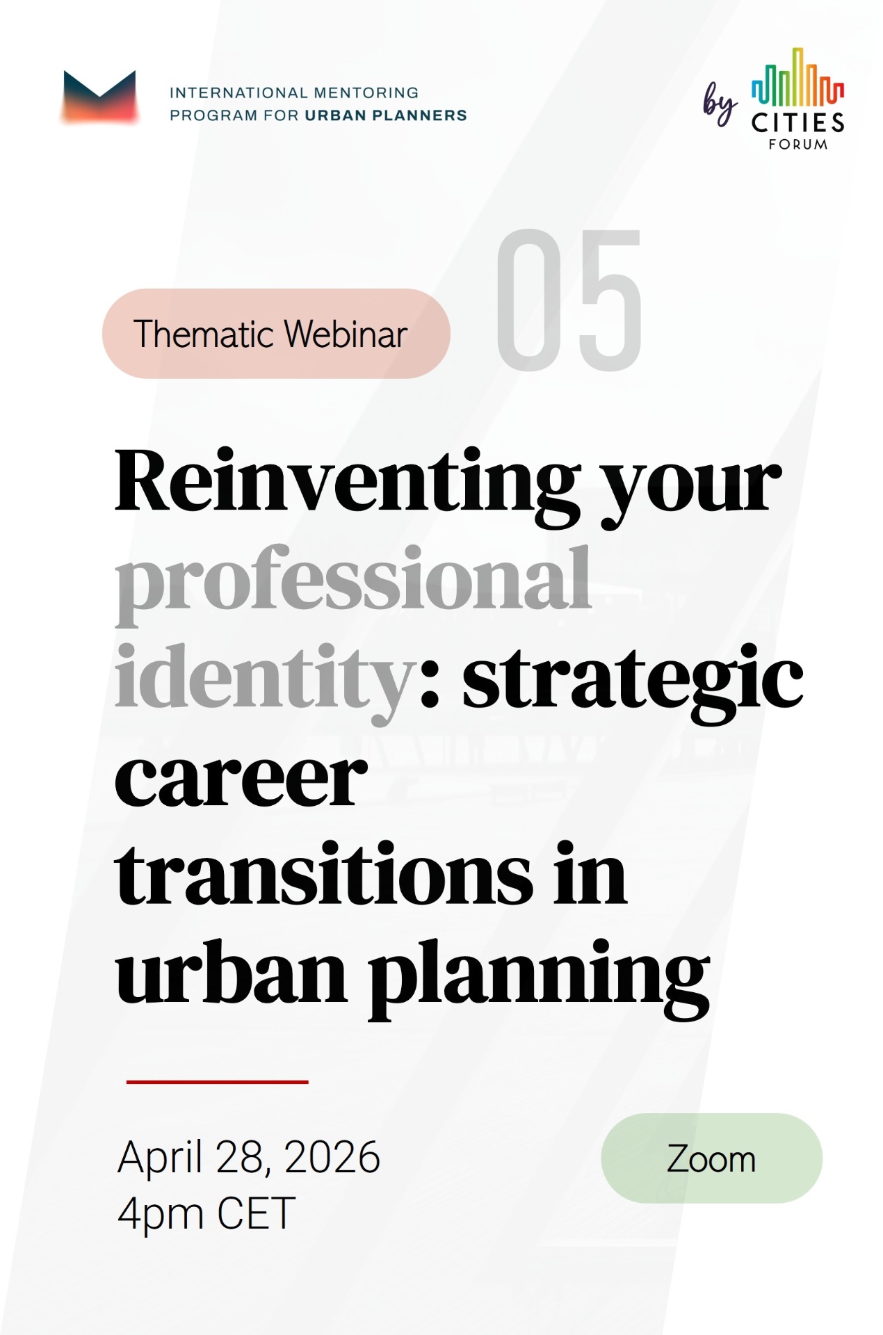 Poster Reinventing your professional identity: strategic career transitions in urban planning