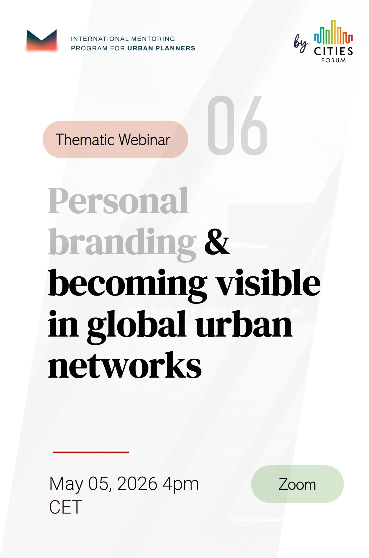Poster Personal branding & becoming visible in global urban networks